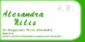alexandra milis business card